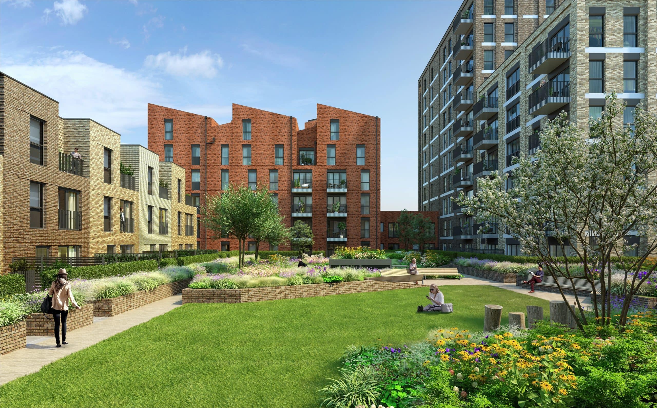 External CGI of L&Q's Huntley Wharf - Shared Ownership homes available on Share to Buy
