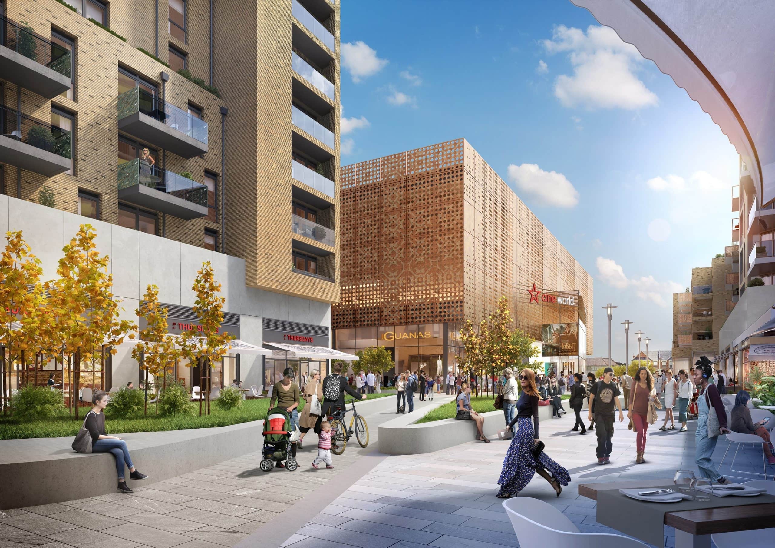 External CGI of L&Q at High Street Quarter - Shared Ownership homes available on Share to Buy