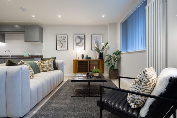 Living area of Dominion London, a new 2 bed apartment in Waltham Forest available with Shared Ownership in London