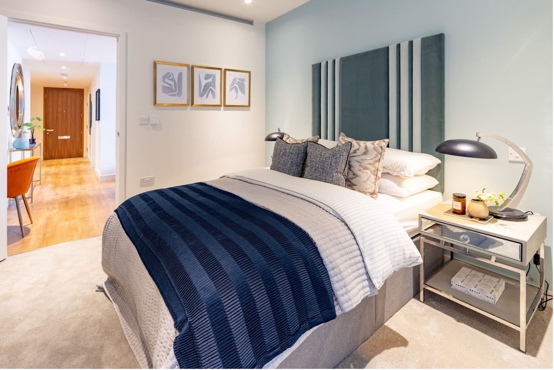 The bedroom of one of the top Shared Ownership properties in London, Hampton Tower at SQP, Tower Hamlets