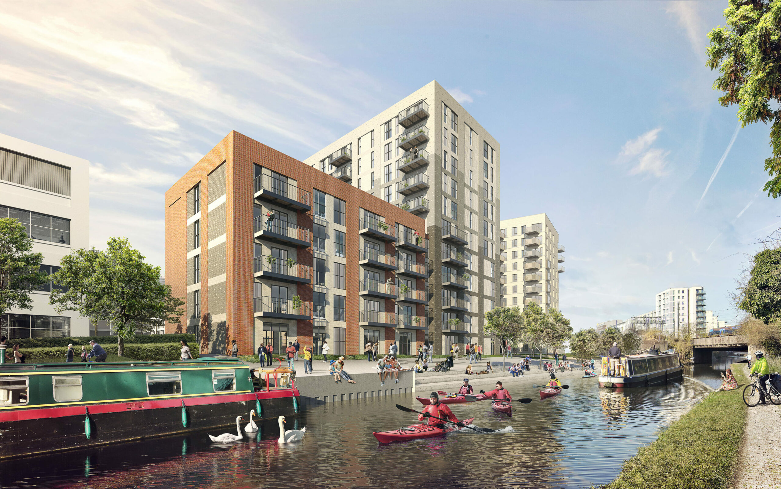 External CGI Of L&Q's, L&Q at Hayes Village Development, available to purchase through Share Ownership on Share to Buy 