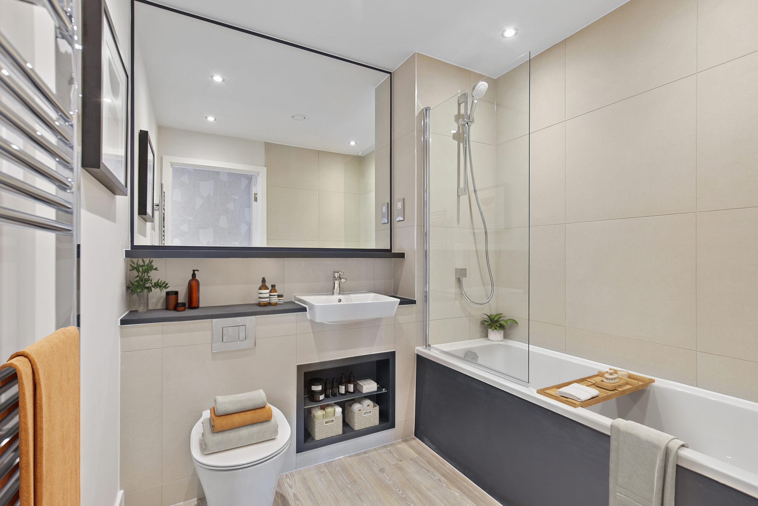 An interior image of a bathroom at the Lampton Parkside development by Notting Hill Genesis - available to buy through Shared Ownership on Share to Buy!