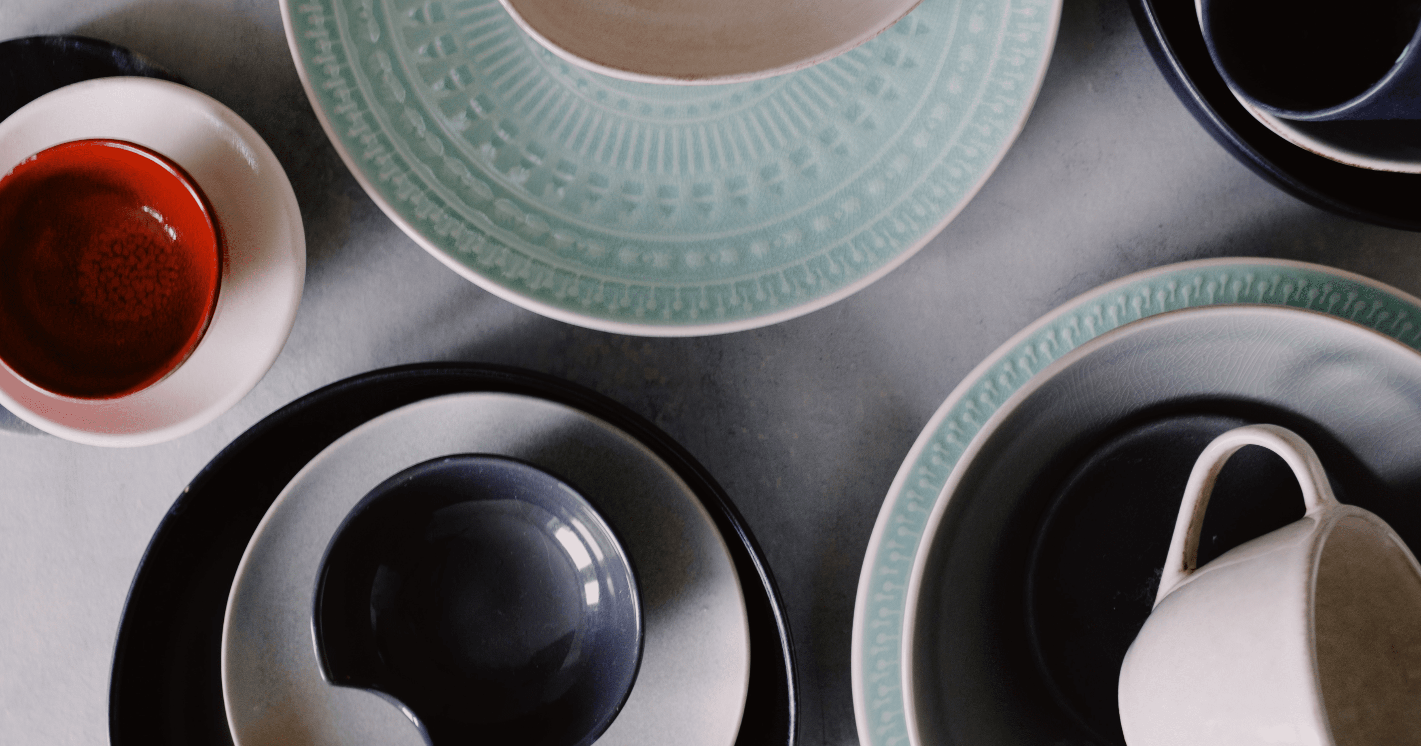 A stock image of kitchen crockery - start your property search on Share to Buy!