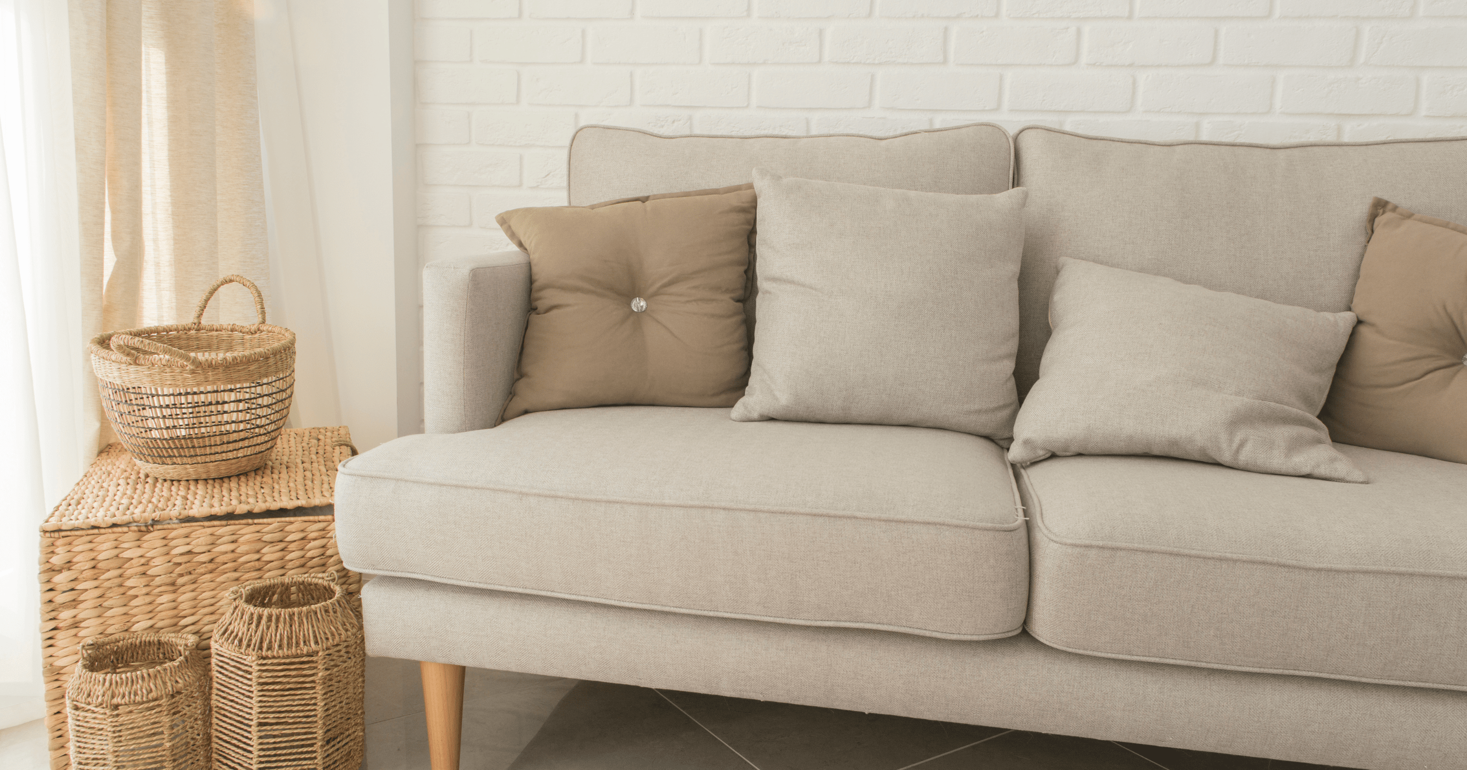 A stock image of a sofa - start your property search on Share to Buy!