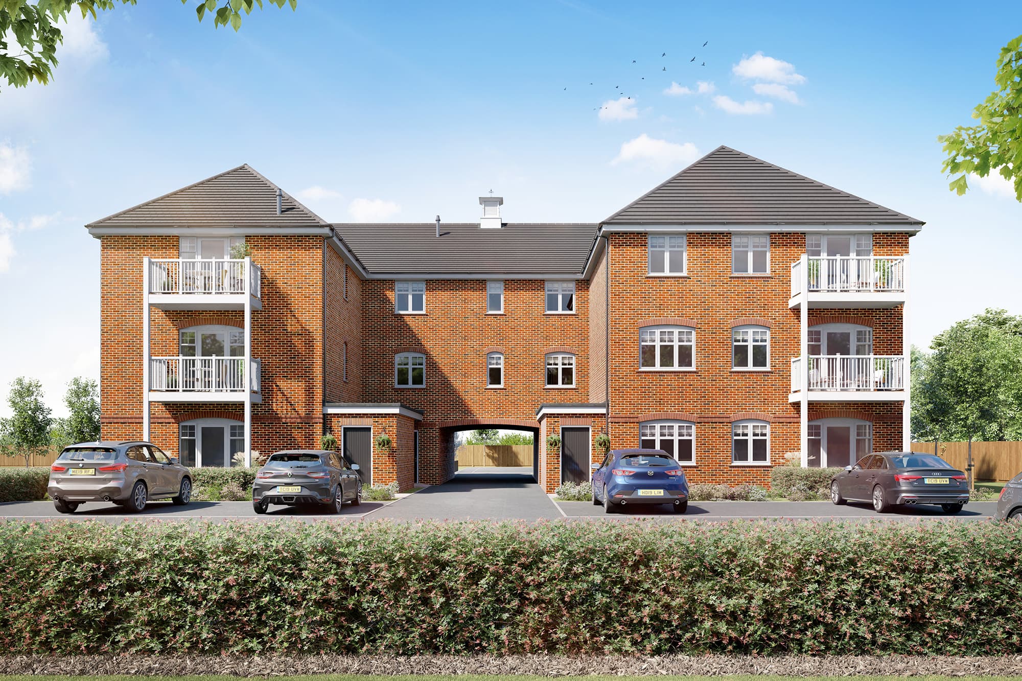 An external CGI image of Sunninghill Square by Abri Homes - available to purchase through Shared Ownership on Share to Buy!