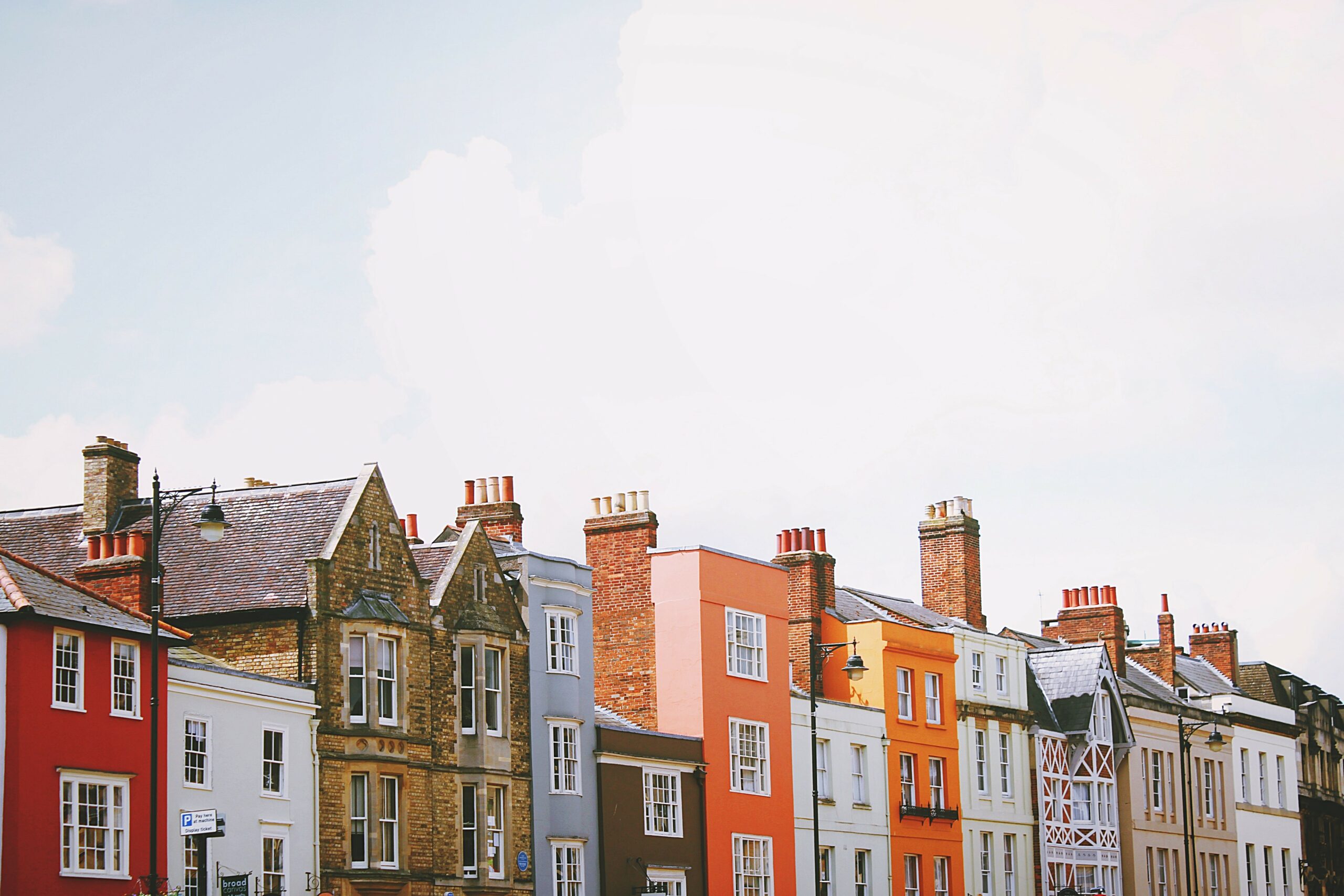 A stock image of a row of houses - start your search on Share to Buy today!