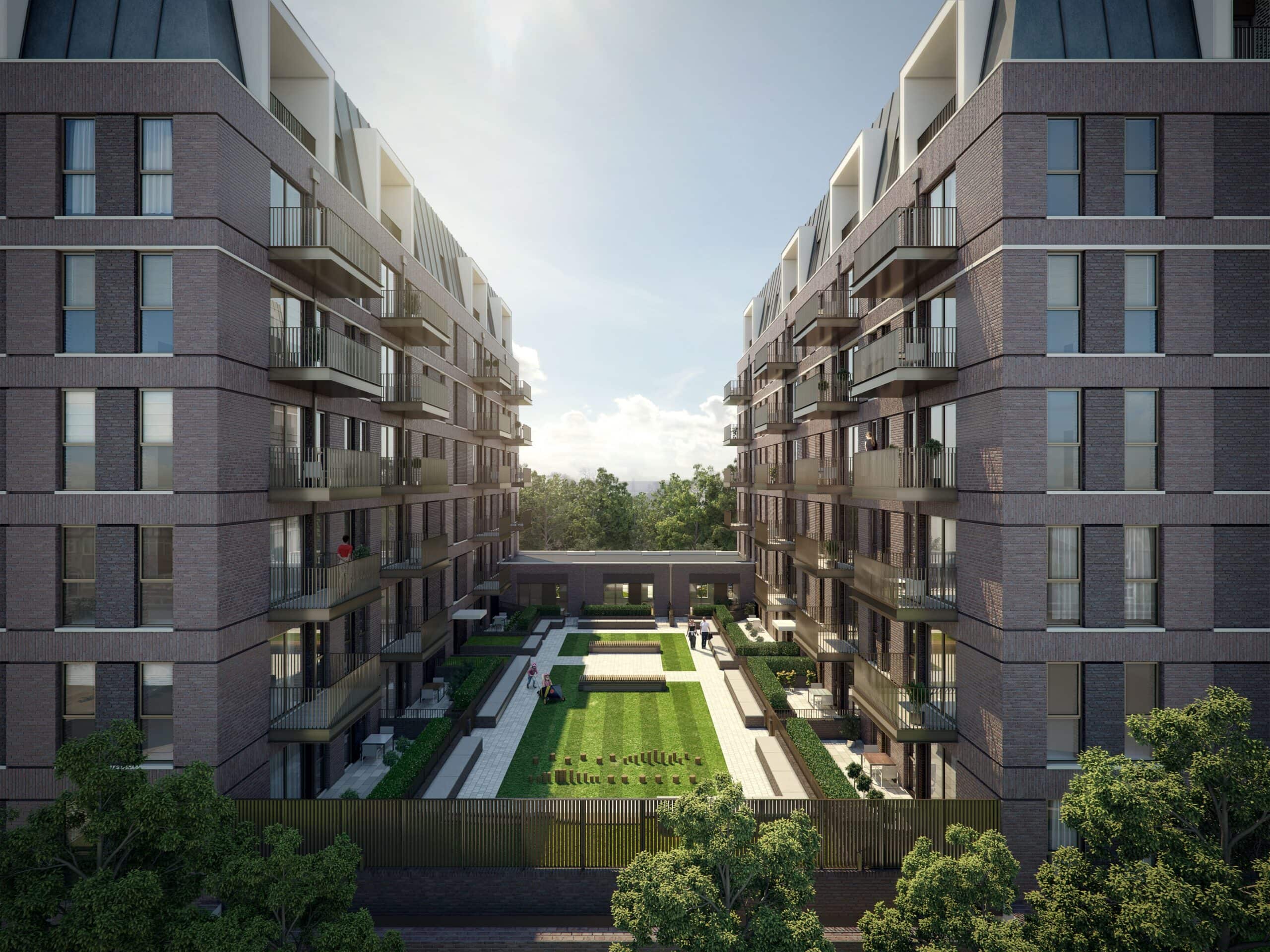 A CGI image of Guinness Homes' Signal Park development - available to purchase through Shared Ownership on Share to Buy!