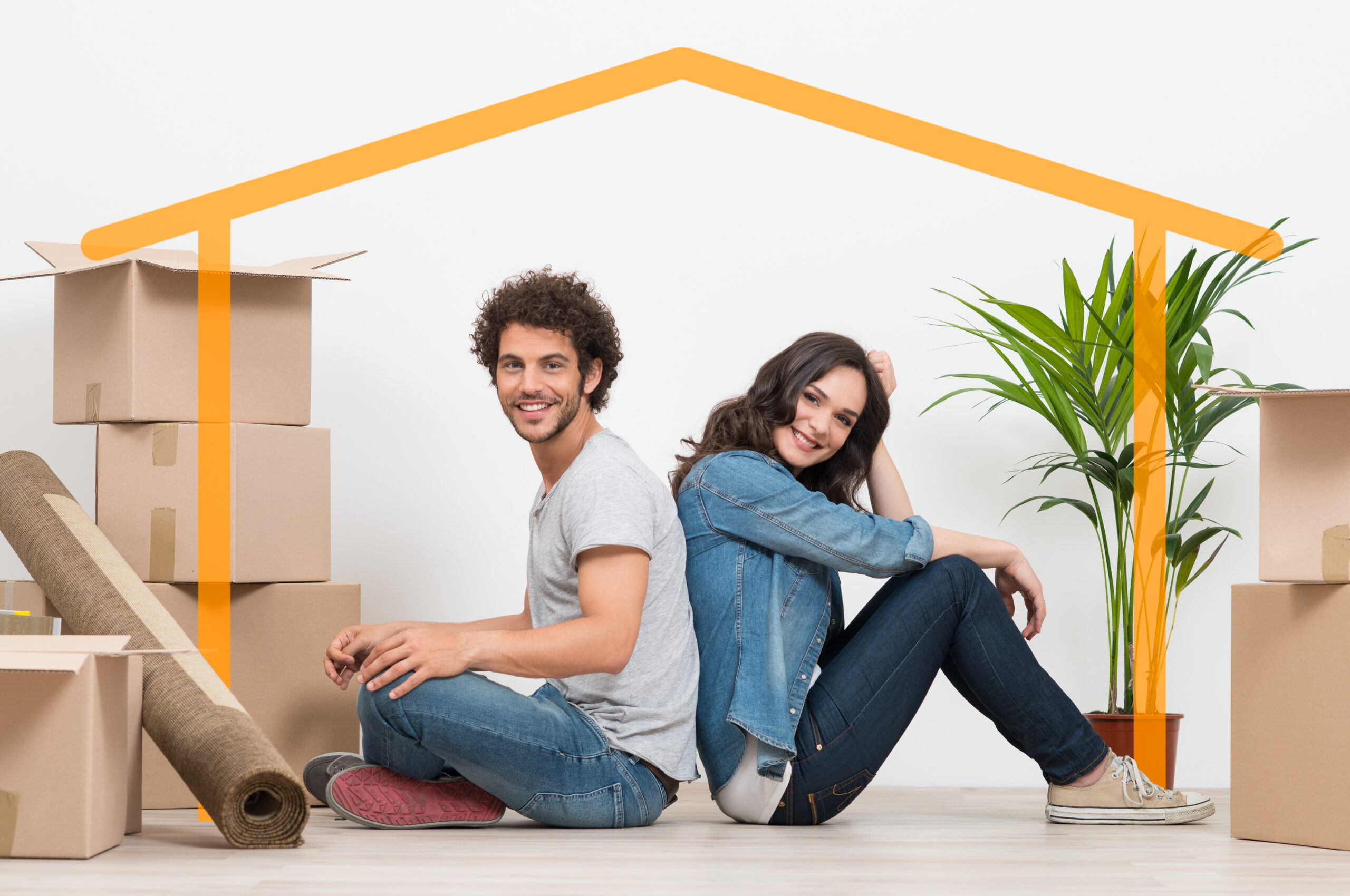 Stock imagery of people moving into a house - Start your property journey on Share to Buy!