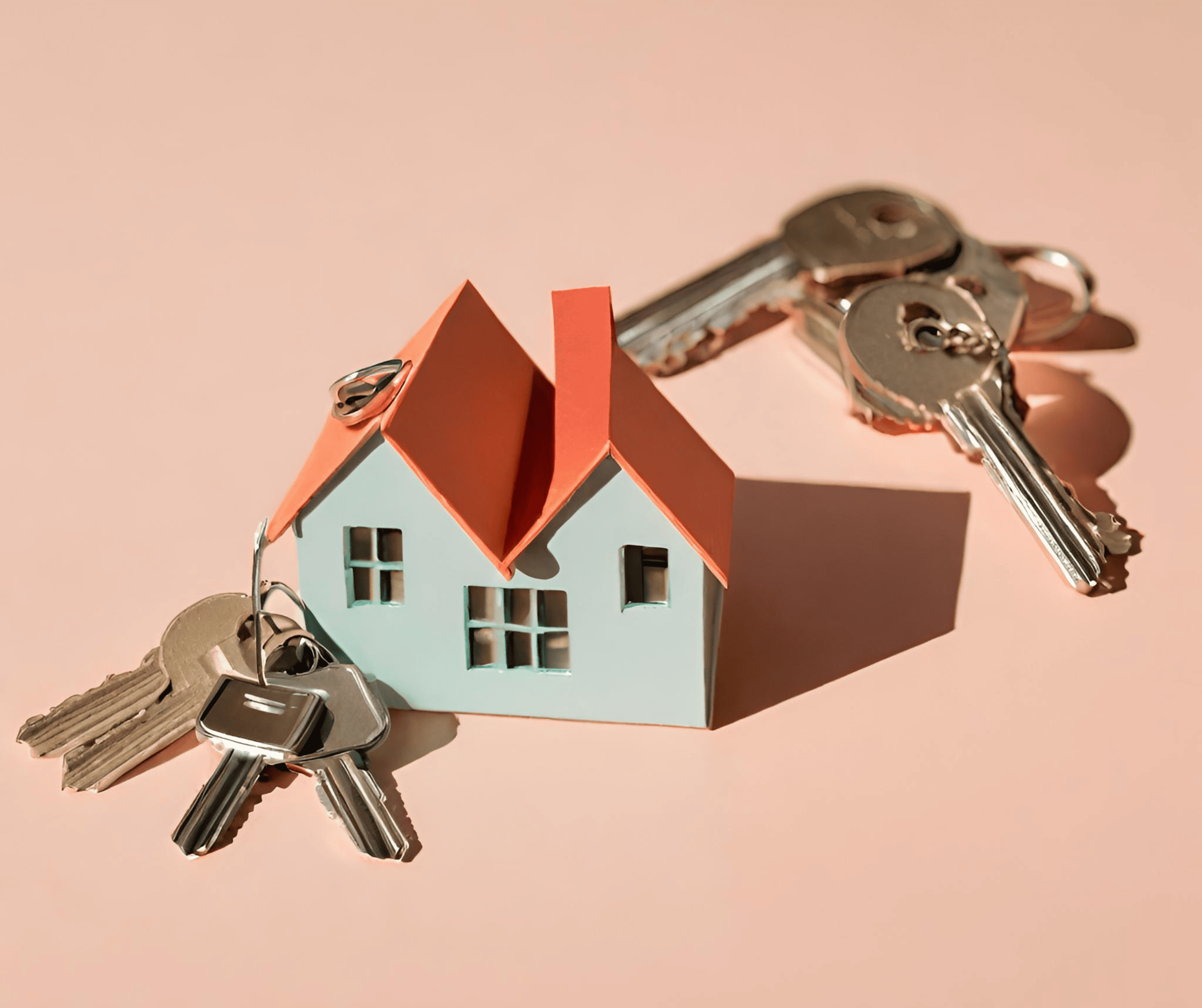 Stock image of keys to a house - Get mortgage advice from a specialist mortgage broker!