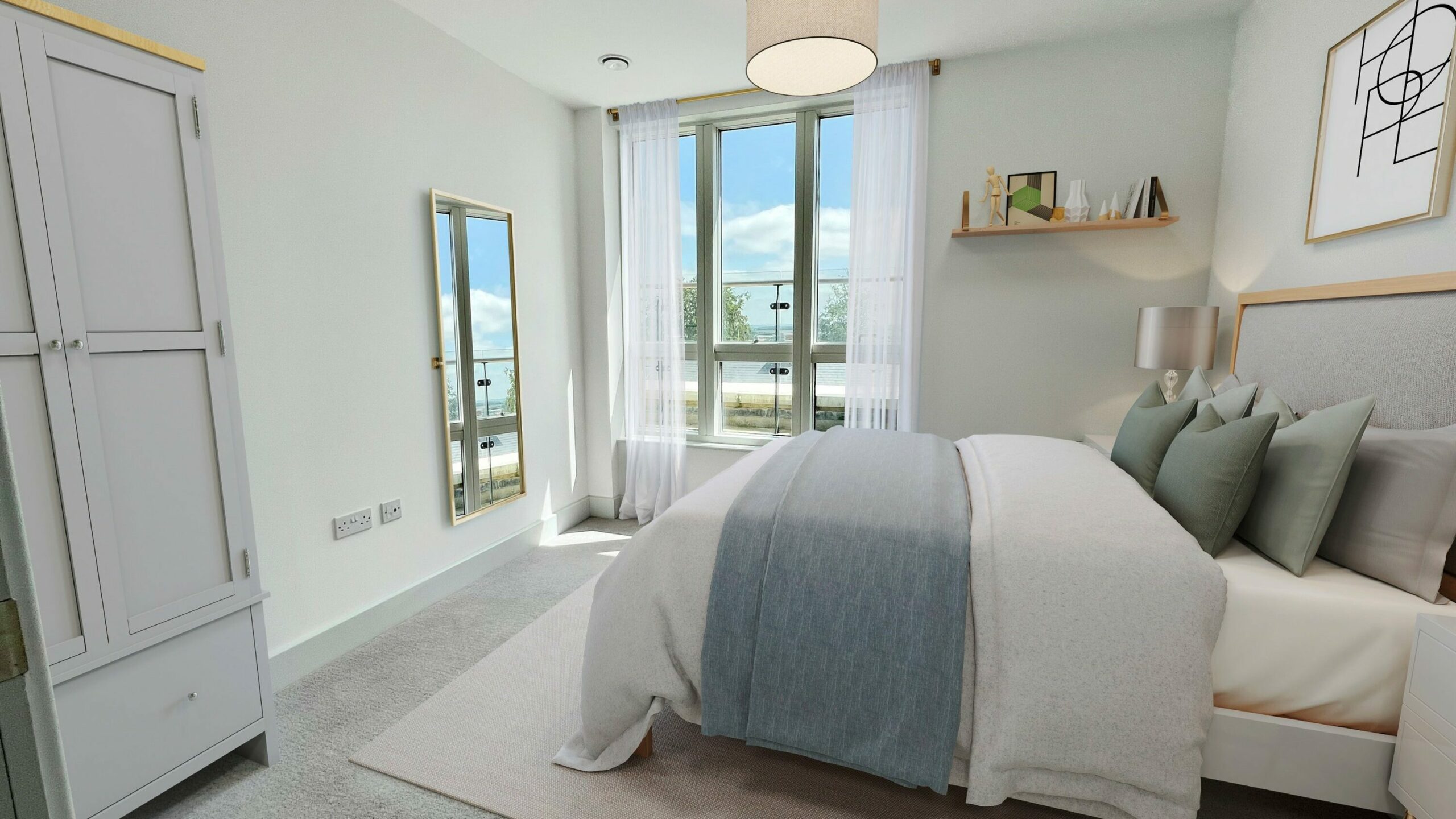 Image a bedroom at the Knights Quarter development from Sovereign - available to purchase through Shared Ownership on Share to Buy!