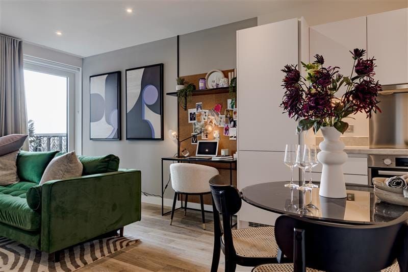 Stock image of decorated living room