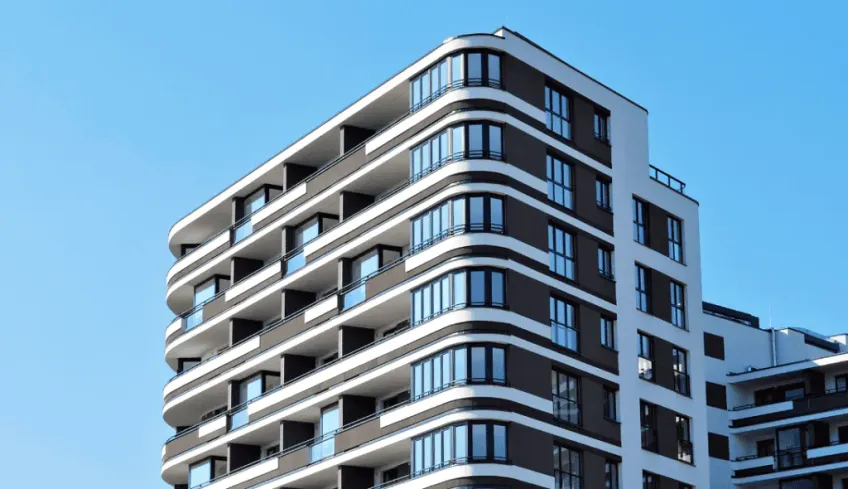 outdoor view of flats with balconies