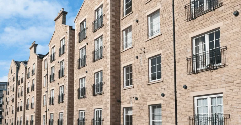 outside view of blocks of flats