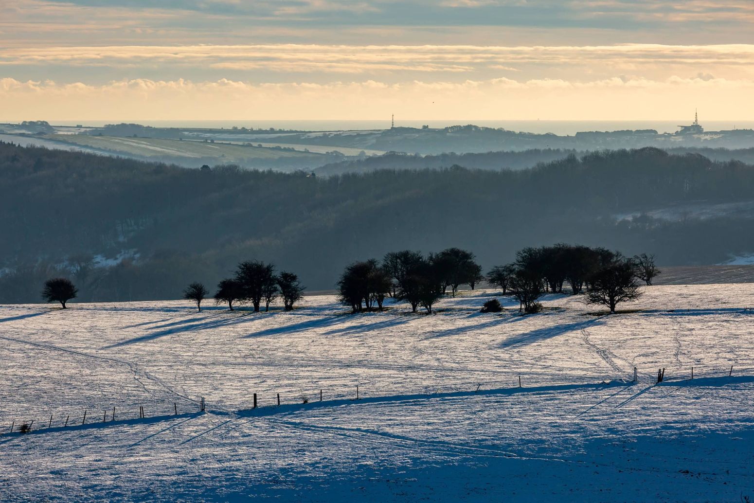 Winter South Downs landscape