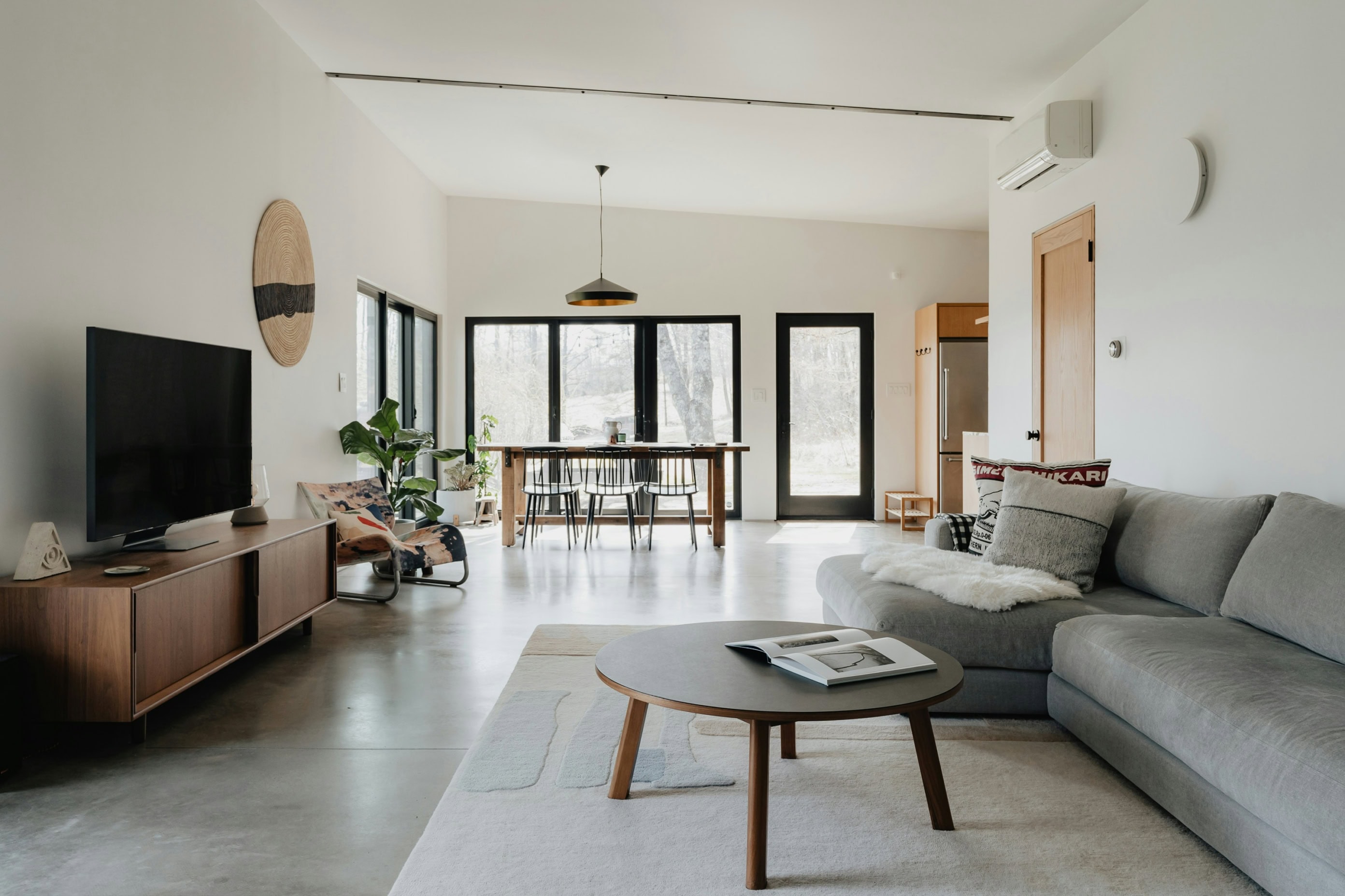 DEcorated living room in a new-build home