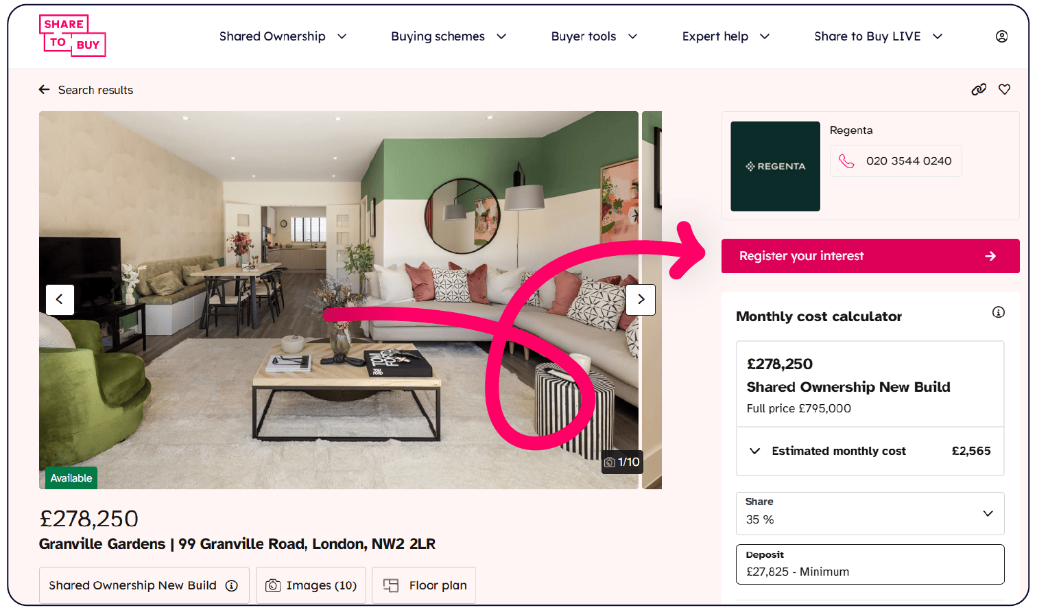 Share to Buy property search portal