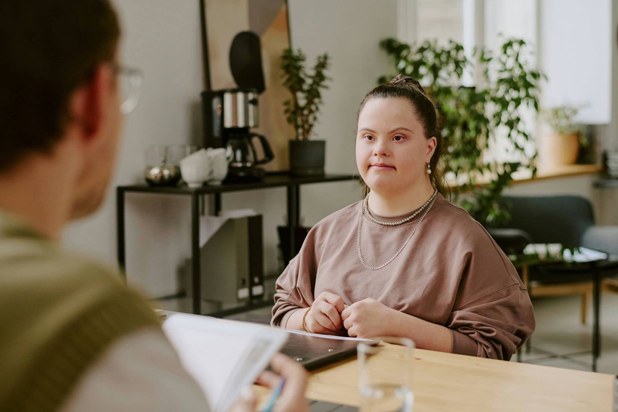 Young lady getting mortgage advice